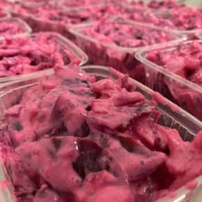 rote Beete Salat mit Meerrettichsahne