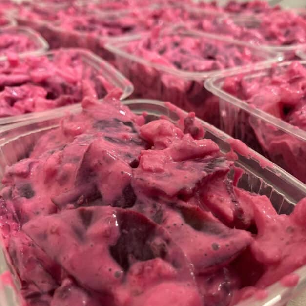 rote Beete Salat mit Meerrettichsahne