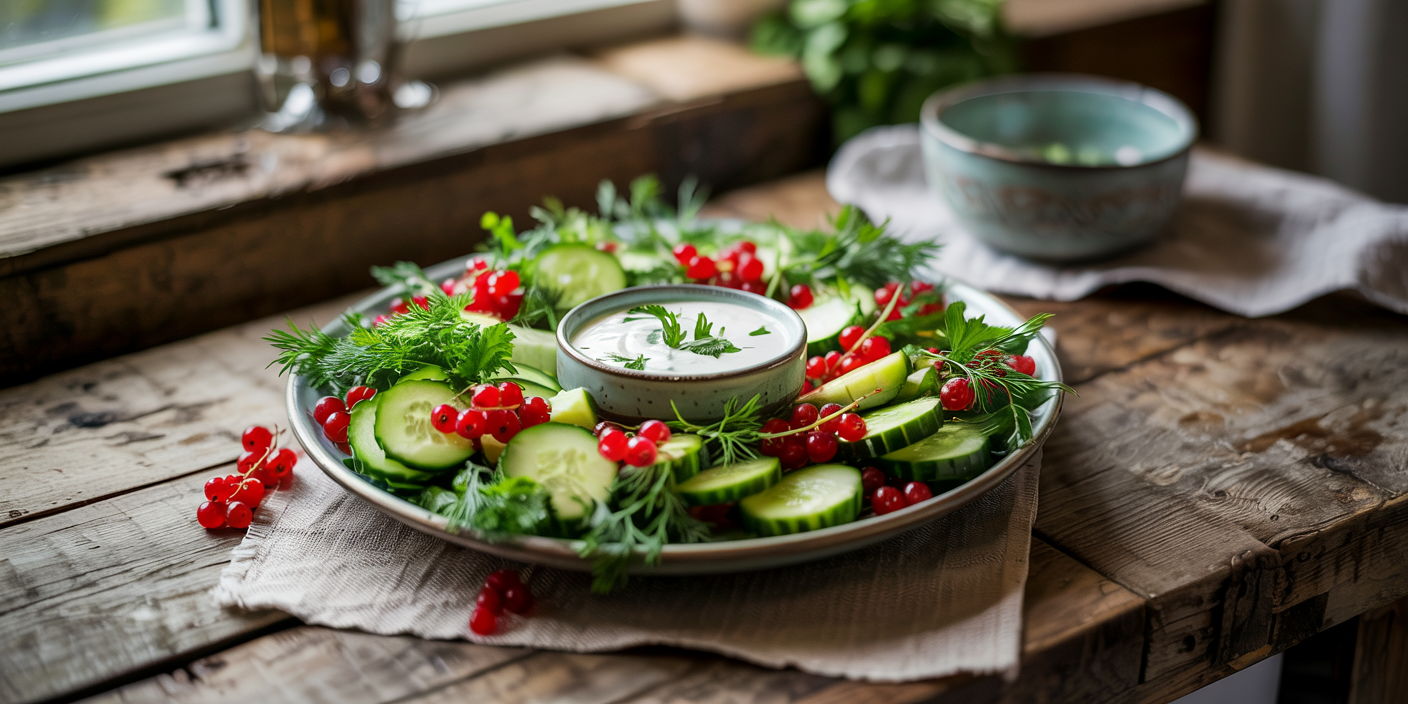 Gurken Beeren Salat