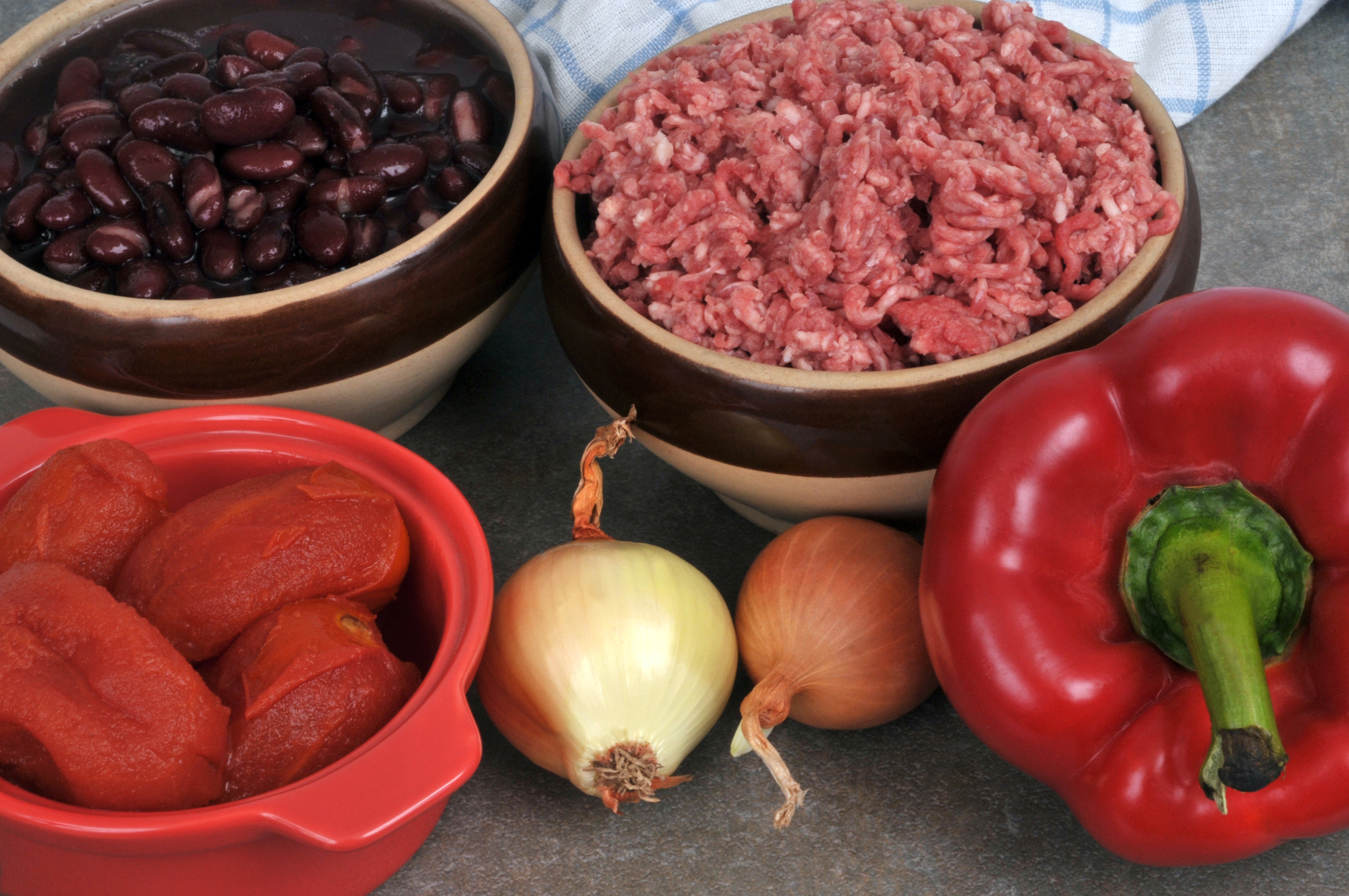 Zutaten für Chili con Carne